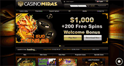 Desktop Screenshot of casinomidas.com